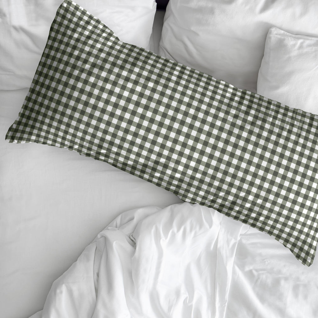 Funda de almohada 100% algodón Xmas Vichy Verde