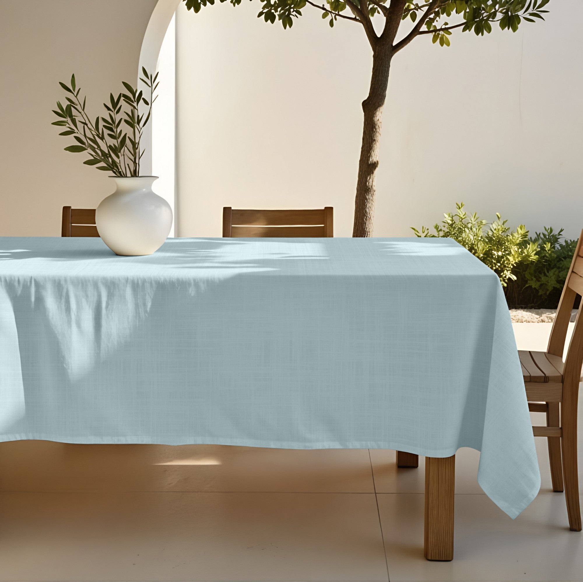 Mantel de tela Azul
