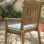 Cojín para asiento acolchado Maglia Azul y Blanco 40x40x5 cm