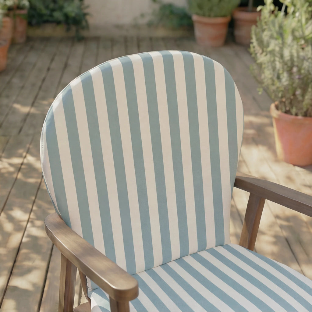 Cojín para silla de exterior Maglia Azul y Blanco