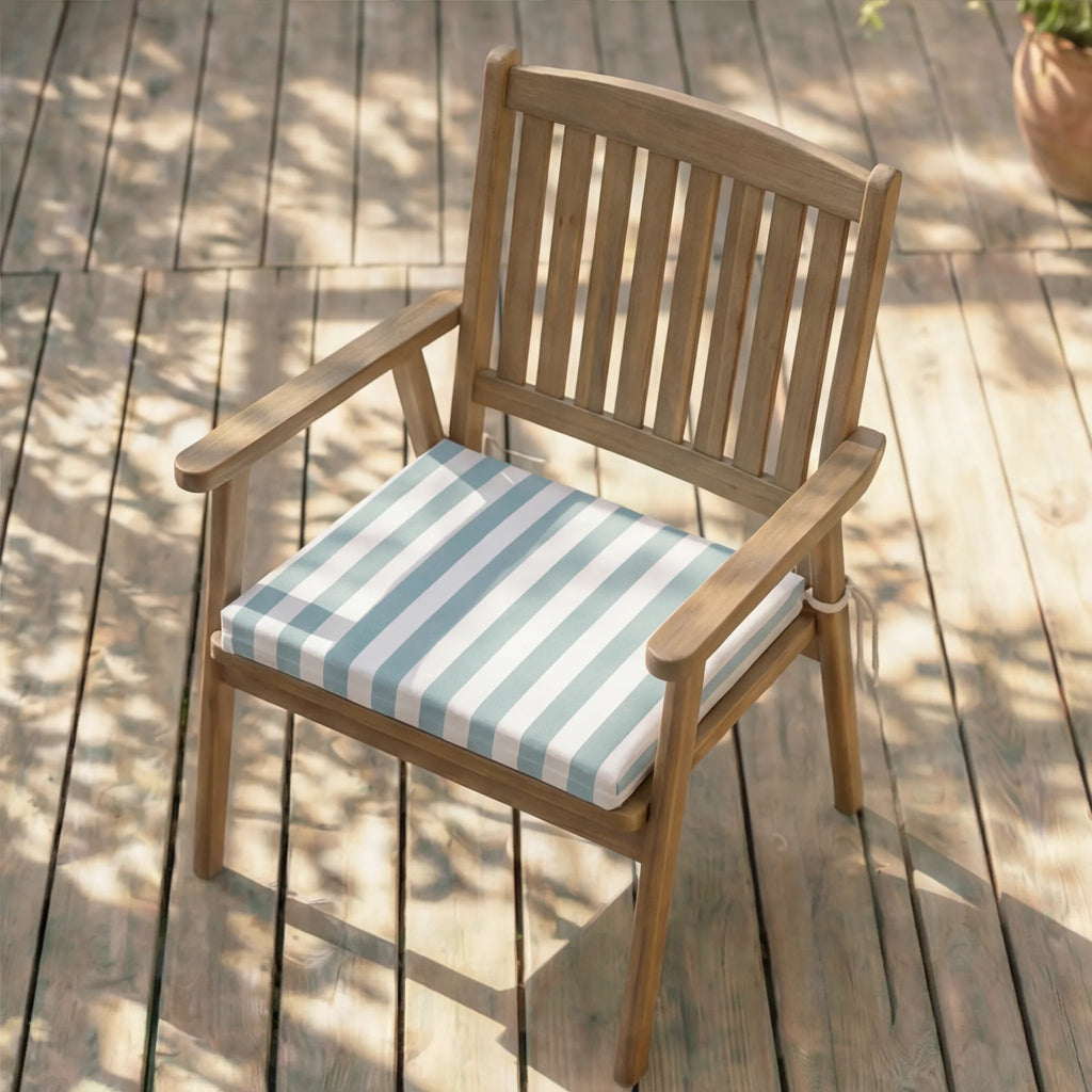 Cojín para asiento acolchado Maglia Azul y Blanco 40x40x5 cm