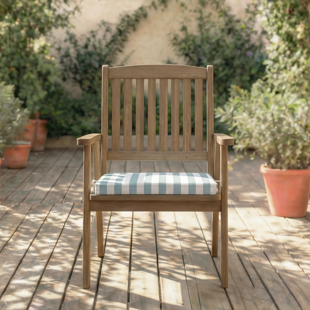 Cojín para asiento acolchado Maglia Azul y Blanco 40x40x5 cm