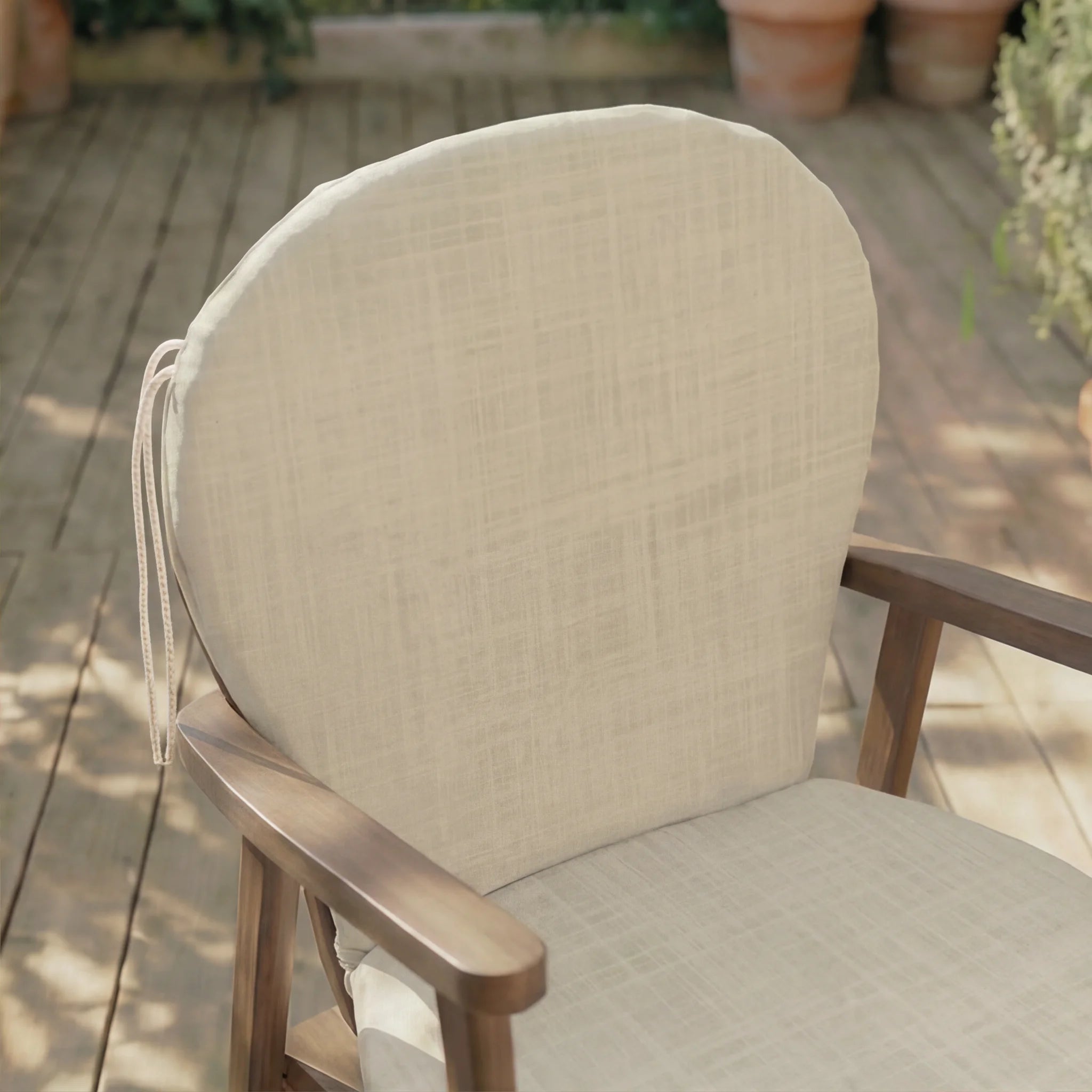 Cojín para silla de exterior Beige Medio