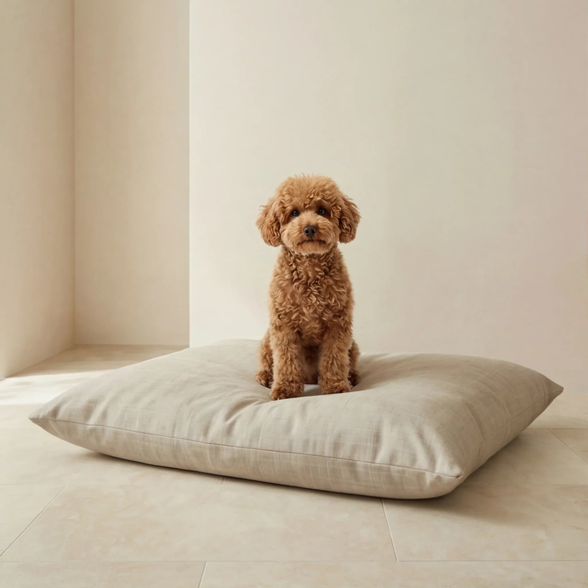 Cama para mascotas desenfundable antimanchas Beig Medio