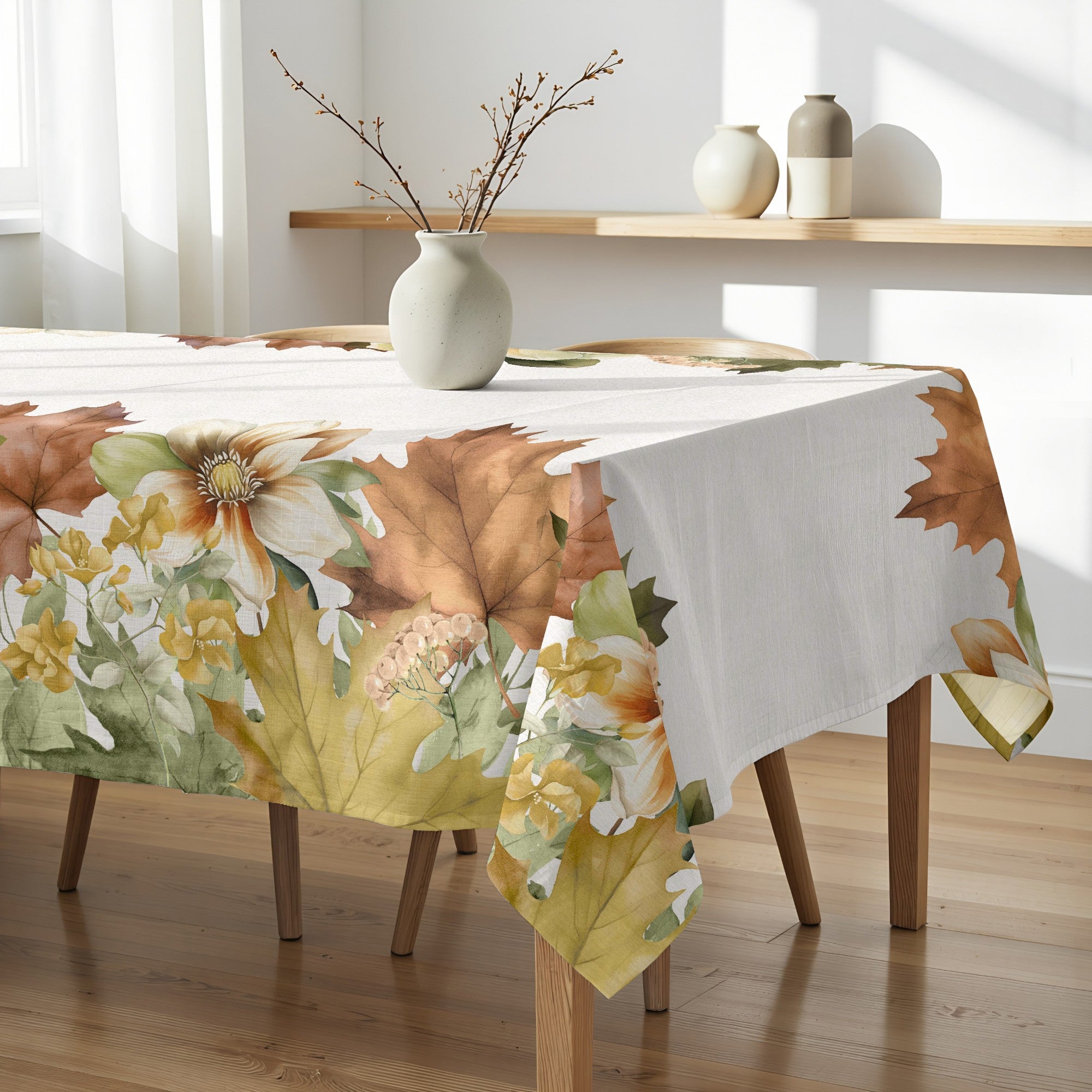 Mantel de tela Big Flowers 10 Verde 160