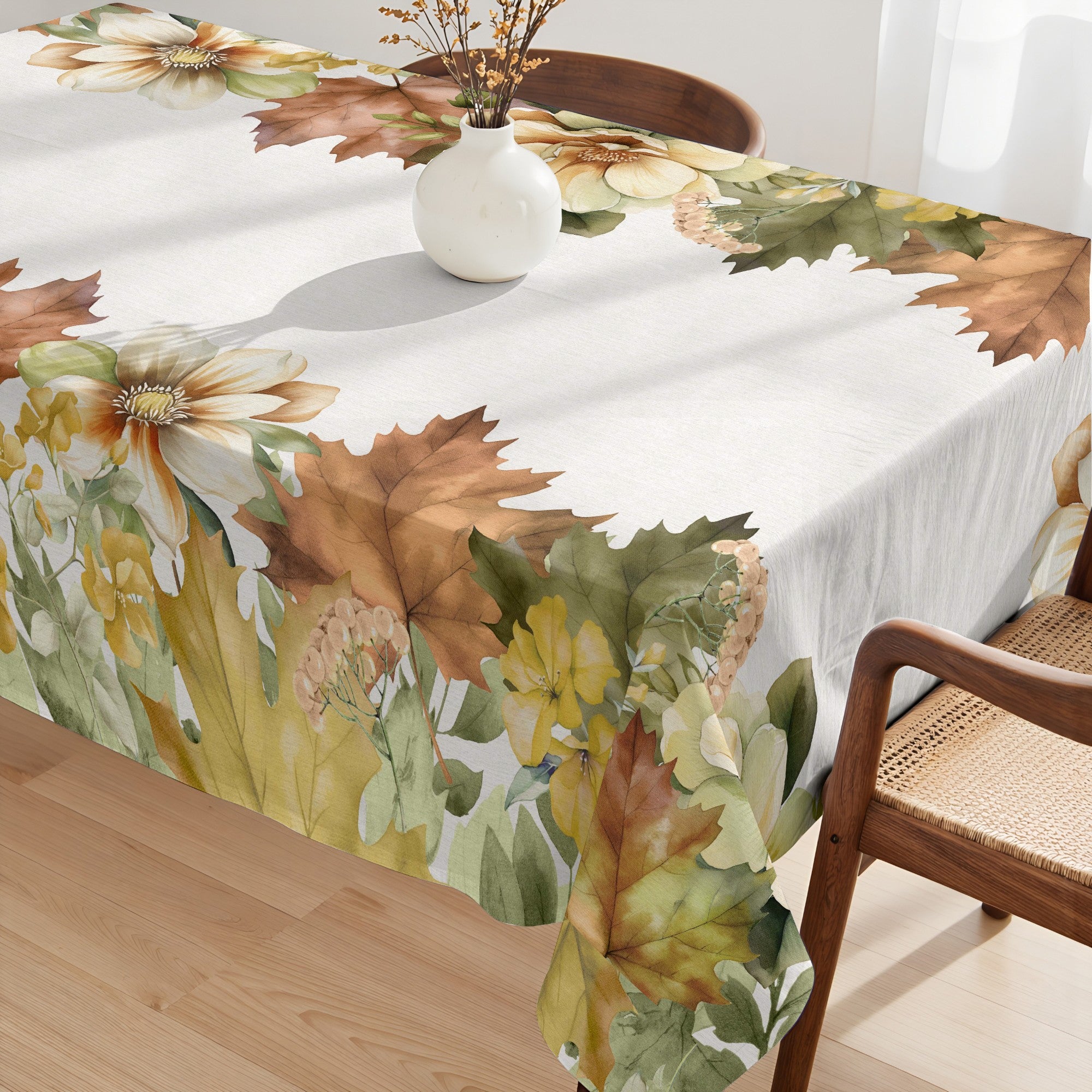 Mantel de tela Big Flowers 10 Verde 160
