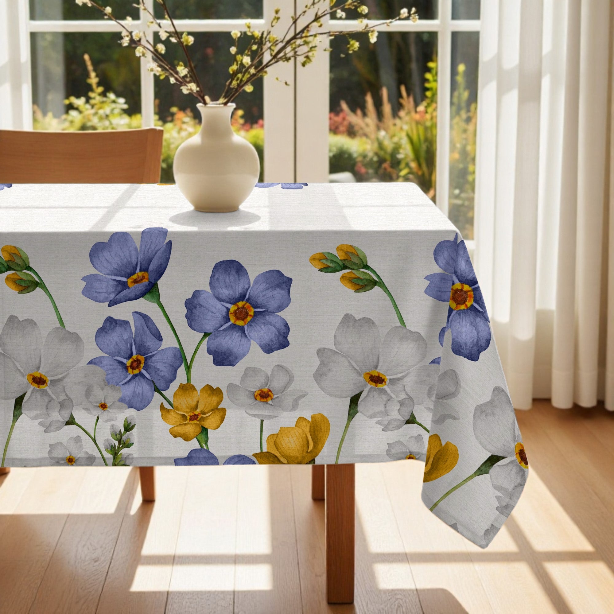 Mantel antimanchas Big Flowers 1 Malva 160