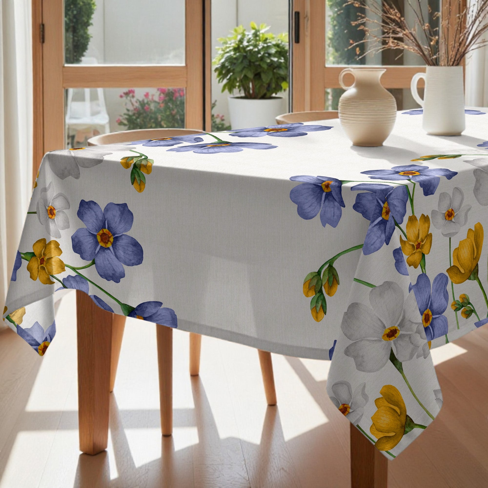 Mantel antimanchas Big Flowers 1 Malva 160