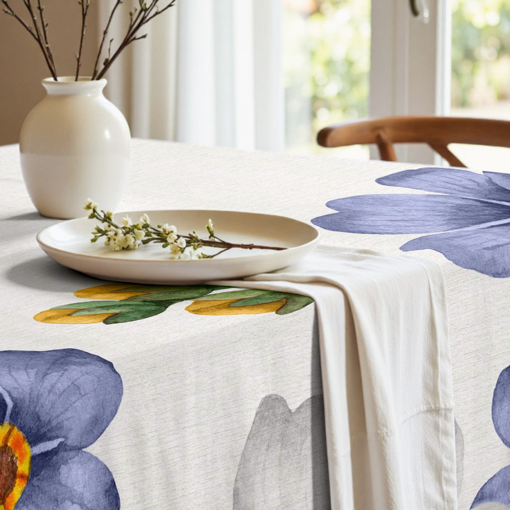 Mantel antimanchas Big Flowers 1 Malva 160