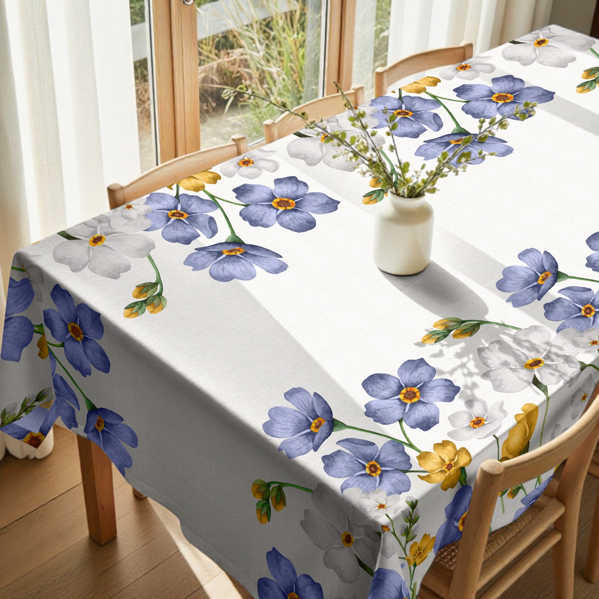 Mantel antimanchas Big Flowers 1 Malva 160