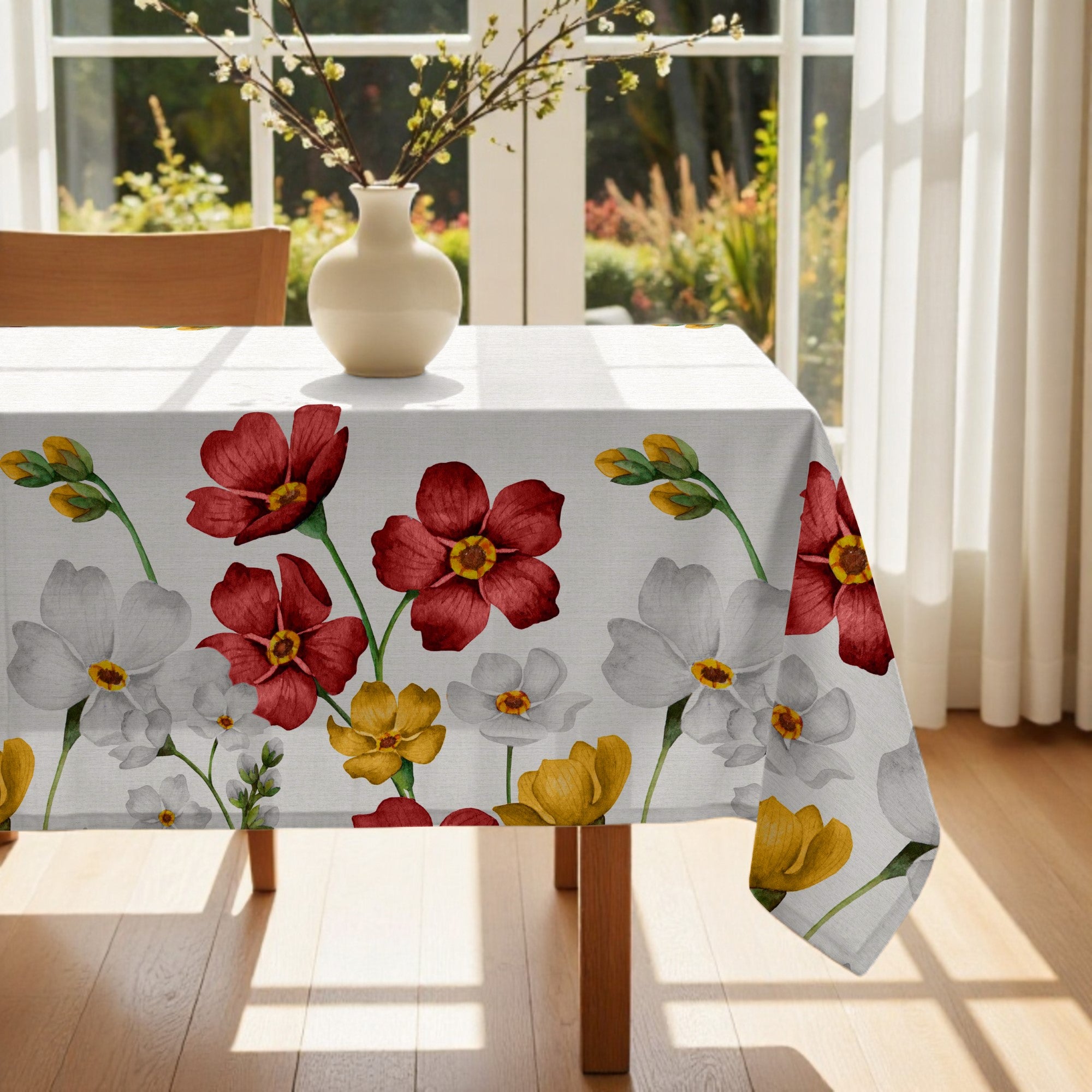 Mantel de tela Big Flowers 2 Rojo 160