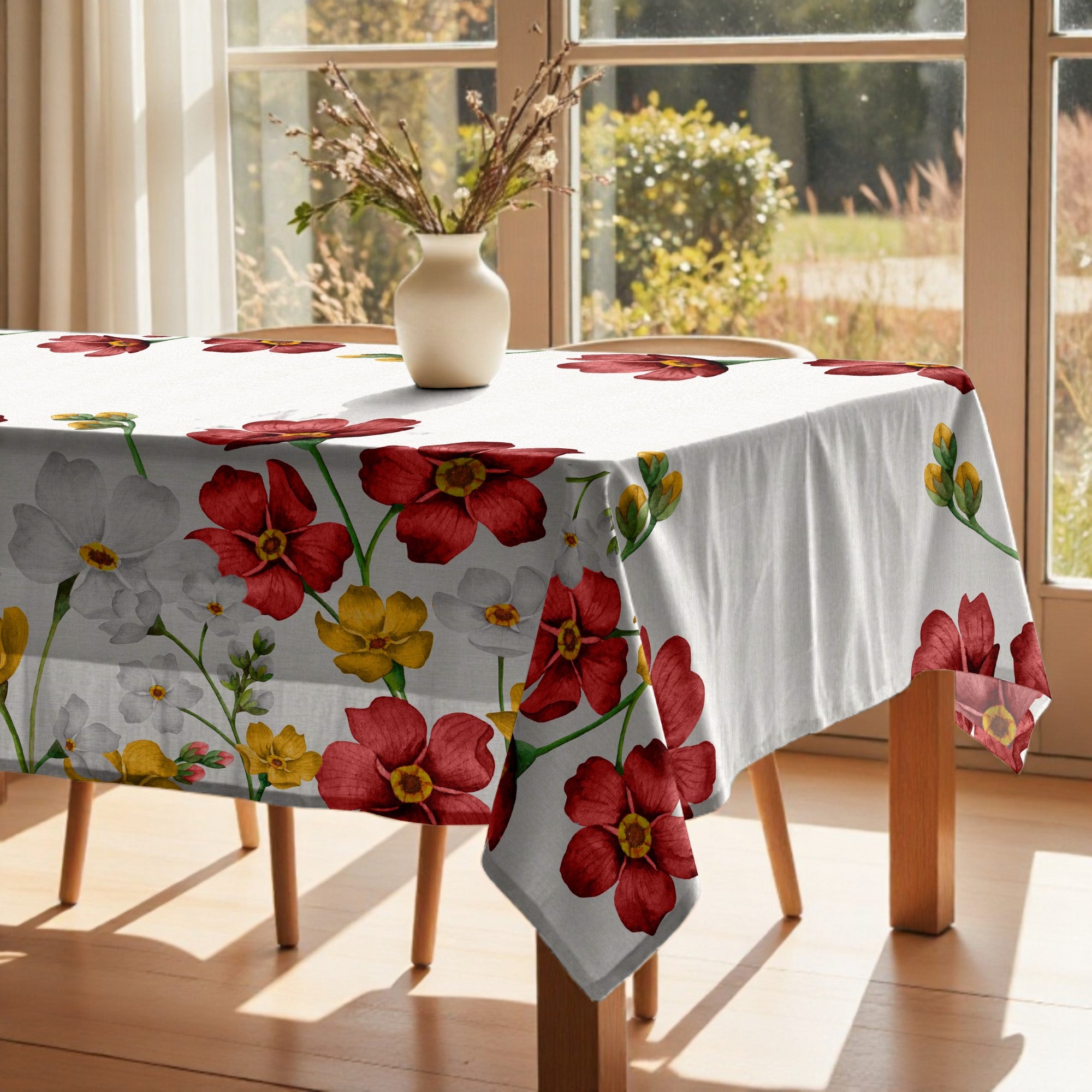 Mantel de tela Big Flowers 2 Rojo 160