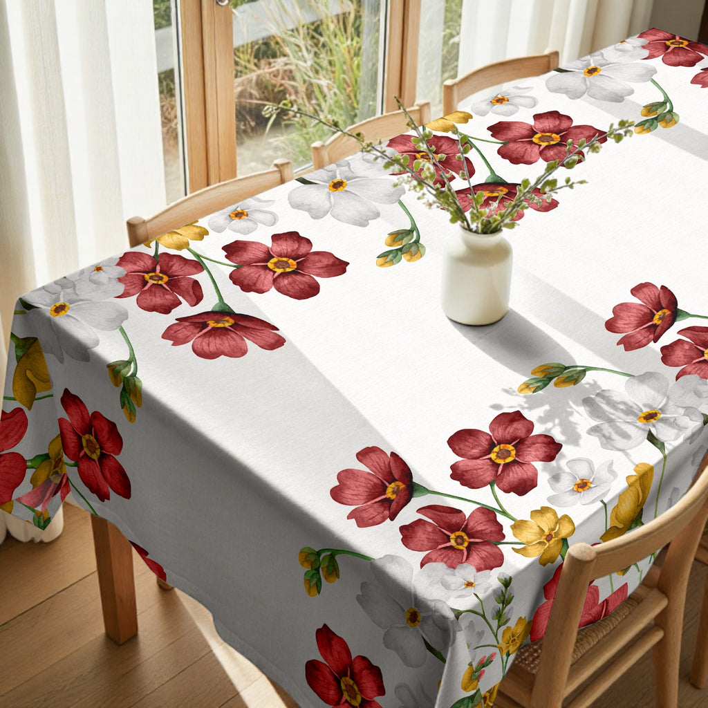 Mantel de tela Big Flowers 2 Rojo 160