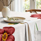 Mantel de tela Big Flowers 2 Rojo 160