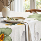 Mantel antimanchas Big Flowers 3 Verde 160
