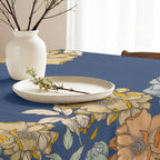 Mantel de tela Big Flowers 4 Marino 160
