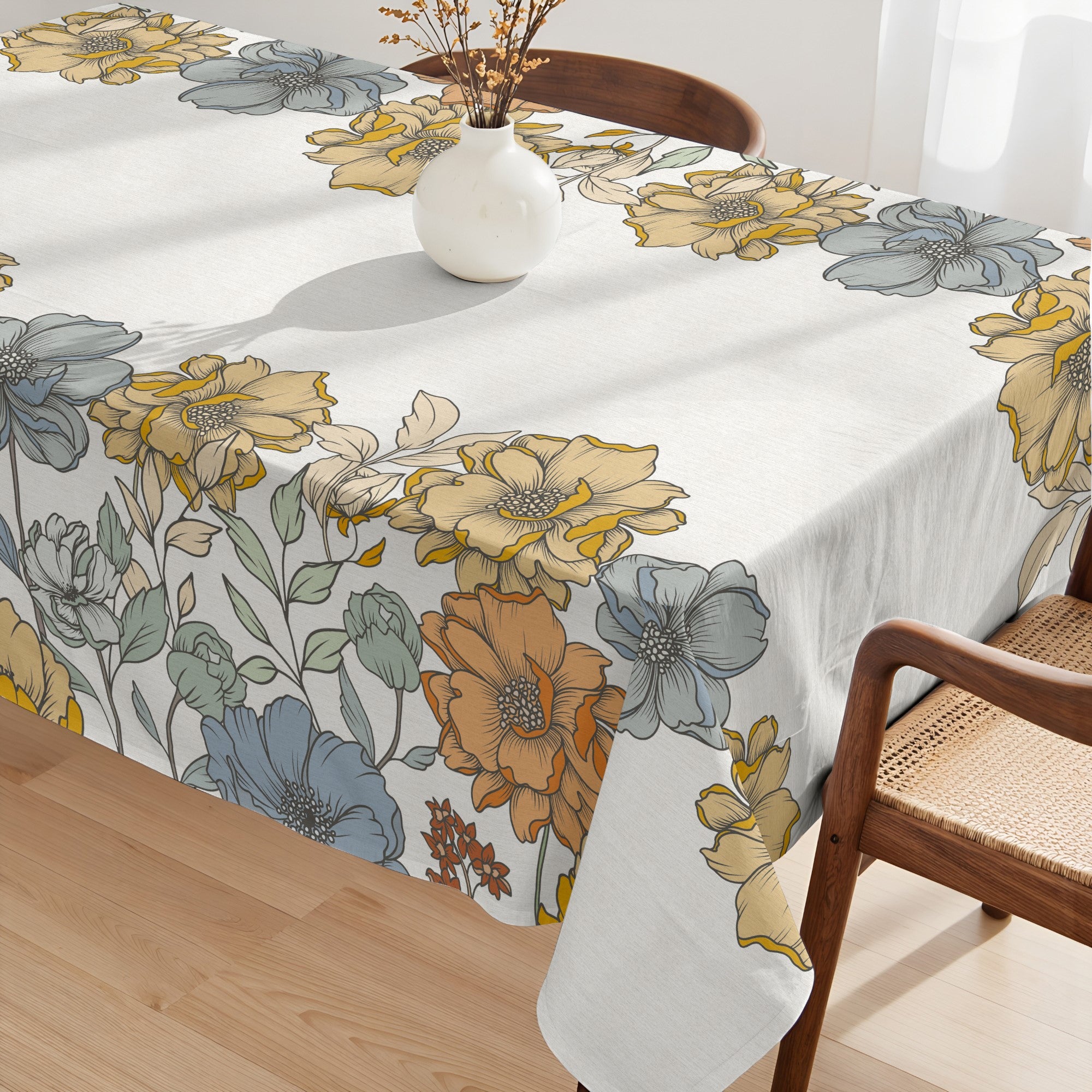Mantel antimanchas Big Flowers 5 Lino 160