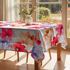 Mantel antimanchas Big Flowers 7 Fucsia 160