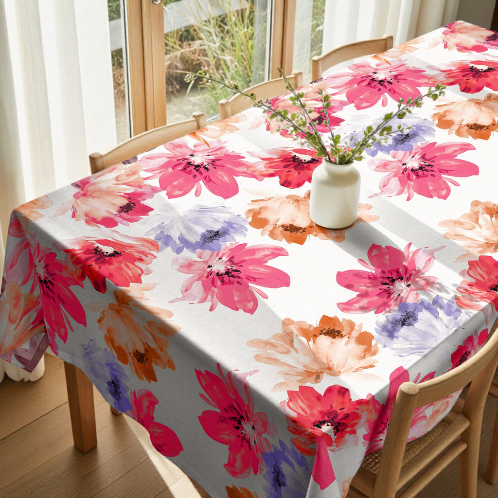 Mantel antimanchas Big Flowers 7 Fucsia 160