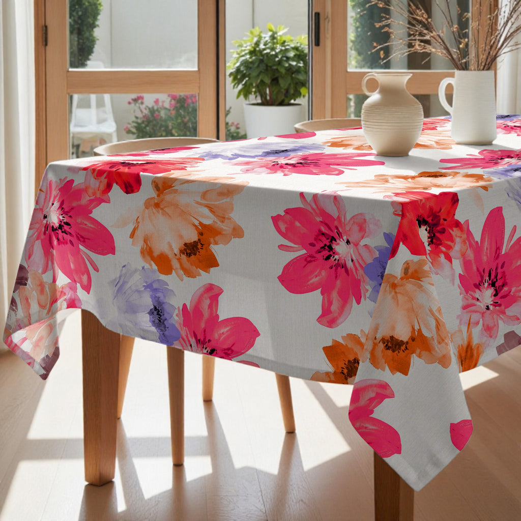 Mantel antimanchas Big Flowers 7 Fucsia 160