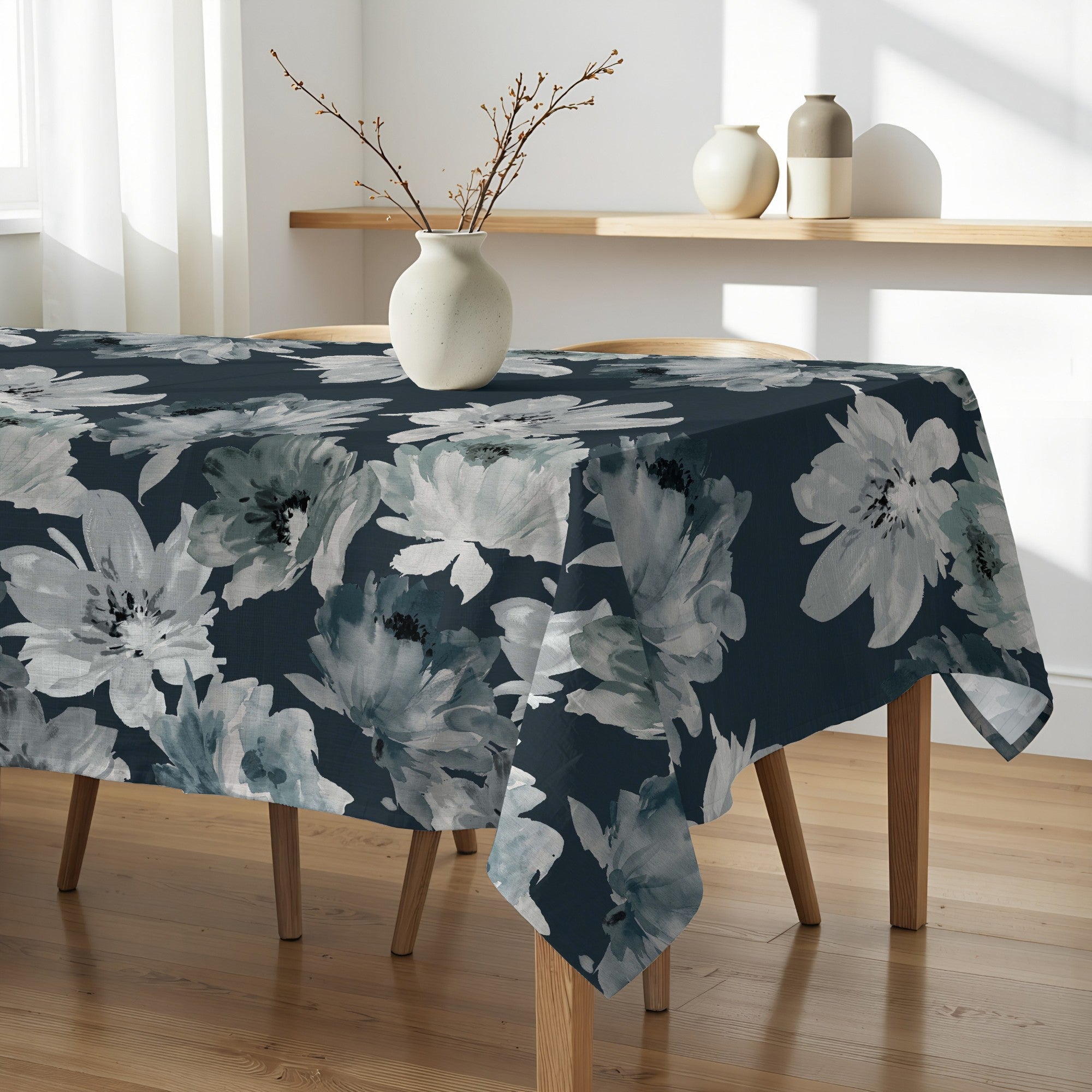 Mantel antimanchas Big Flowers 8 Marino 160