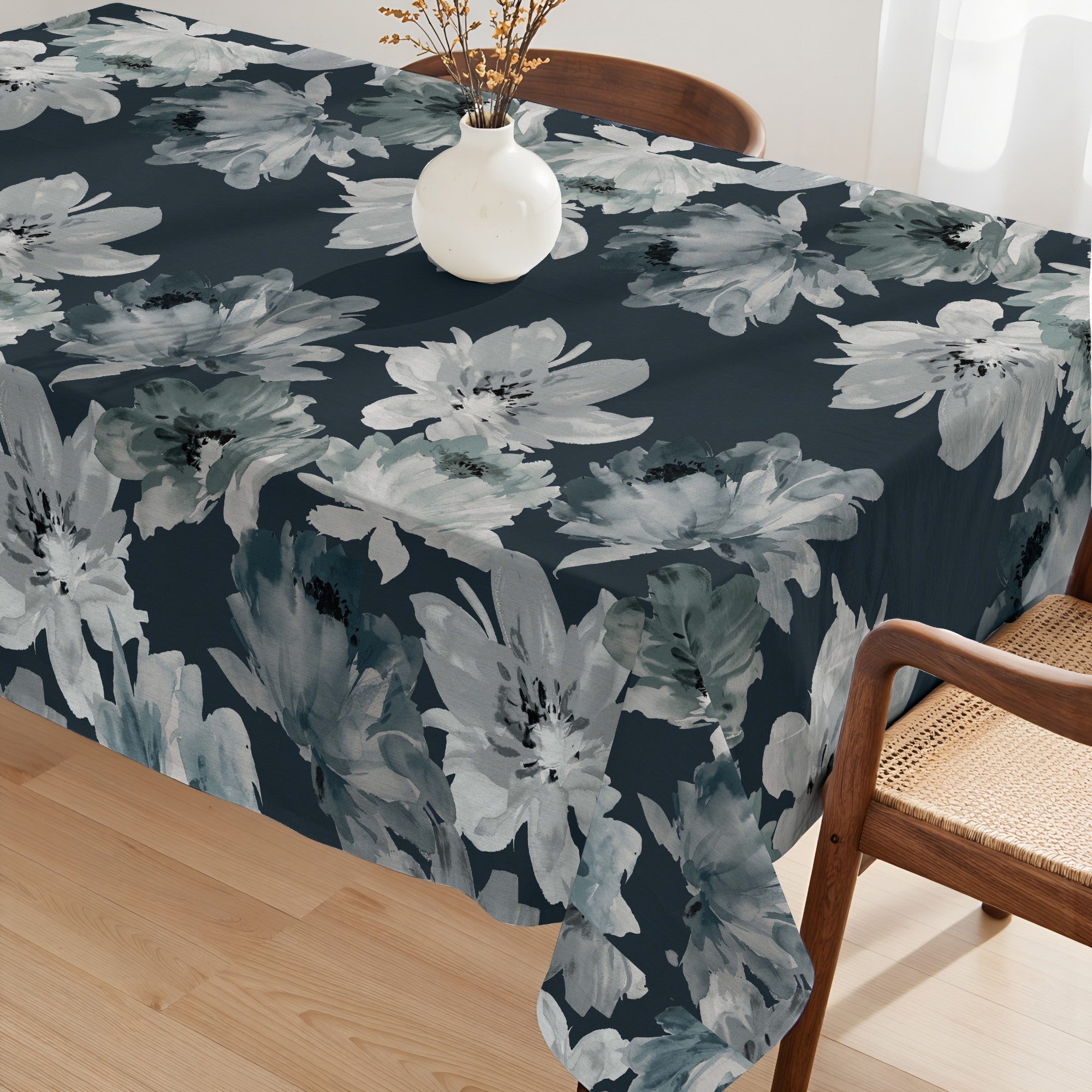 Mantel antimanchas Big Flowers 8 Marino 160