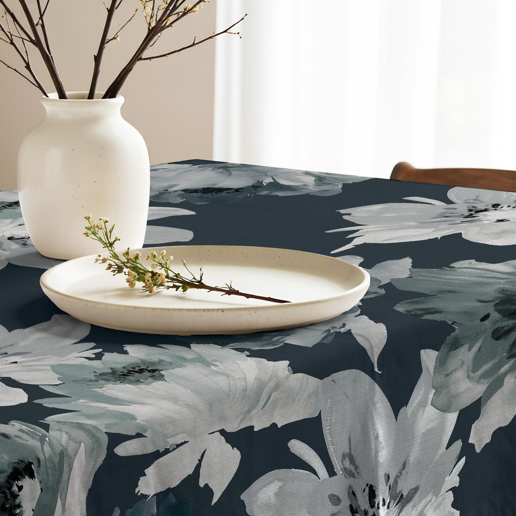 Mantel antimanchas Big Flowers 8 Marino 160