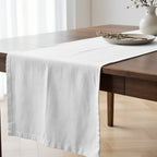 Camino de mesa 100% algodón Blanco Químico 50x150 cm