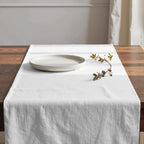 Camino de mesa 100% algodón Blanco Químico 50x150 cm