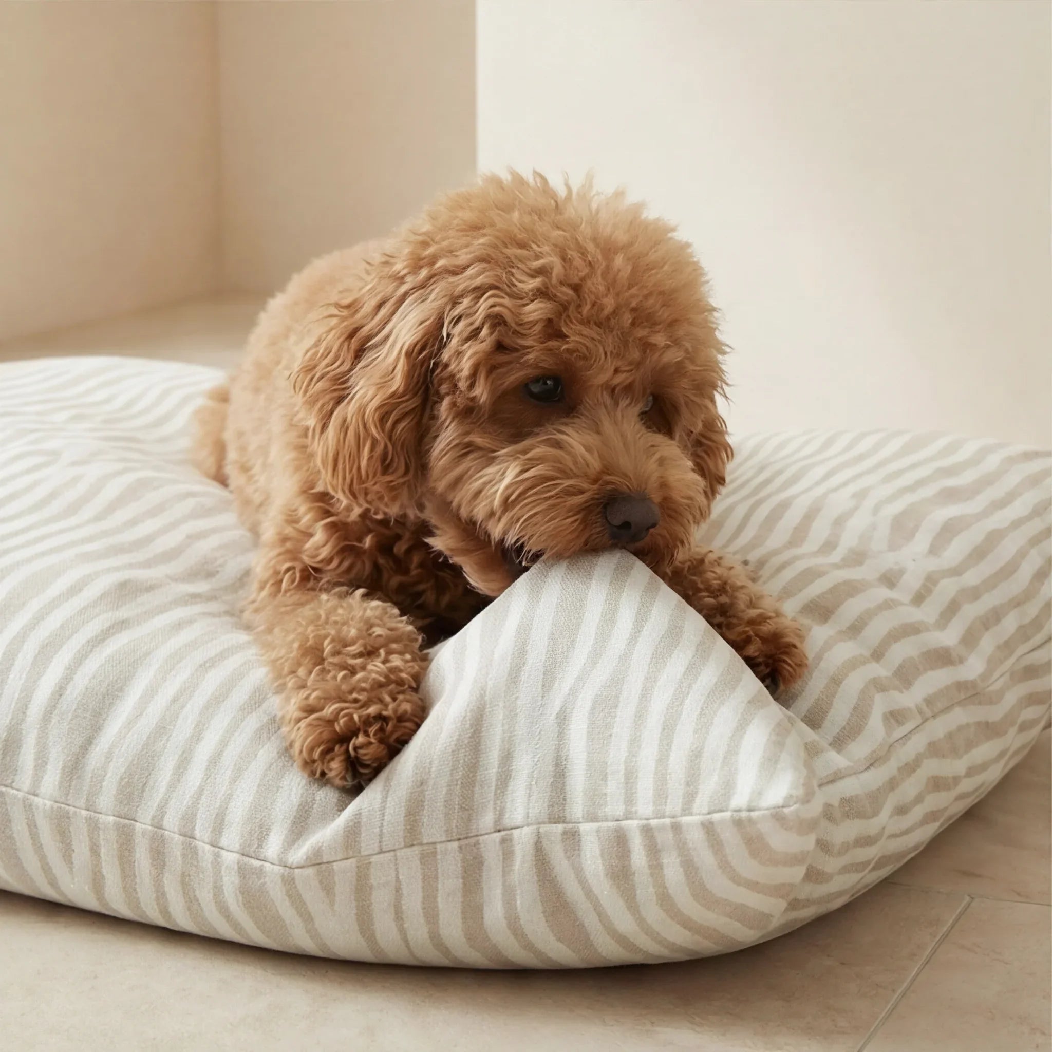 Funda para cama de mascota antimanchas Bobby Beige