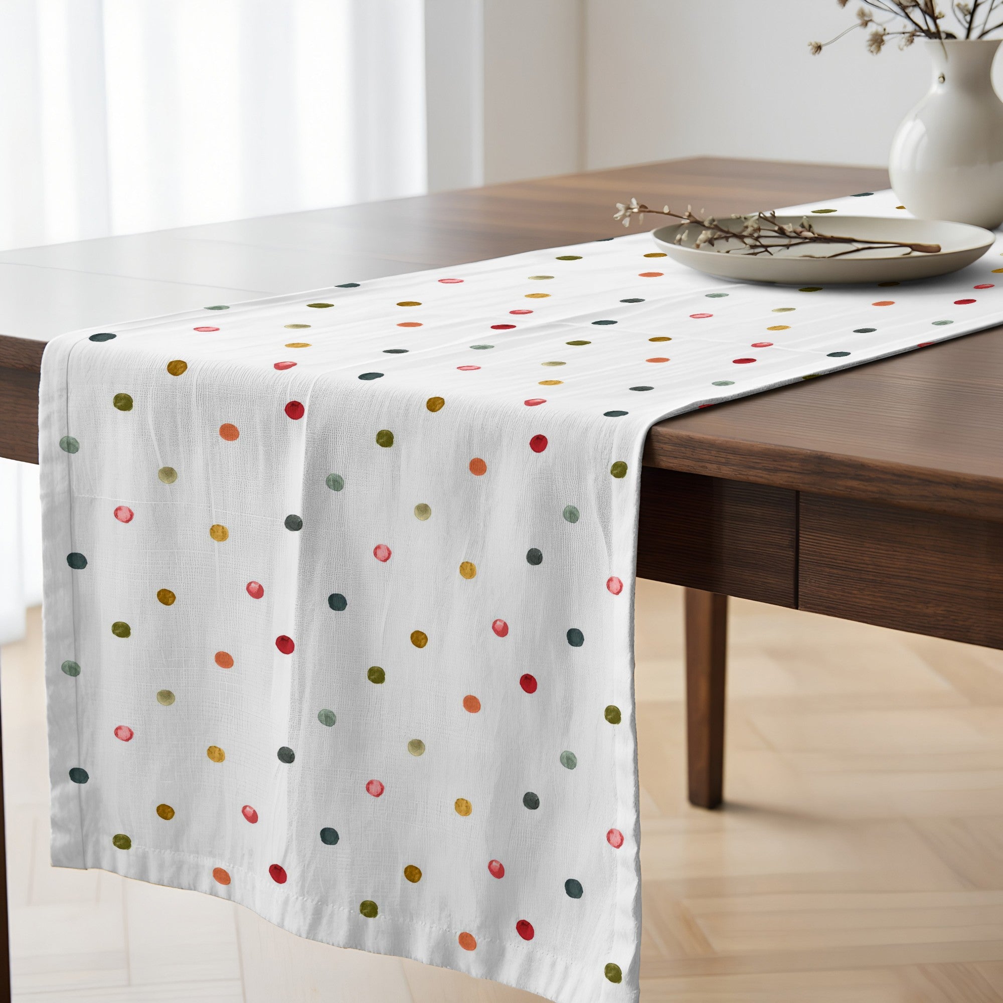 Camino de mesa 100% algodón Boo Motas 50x150 cm