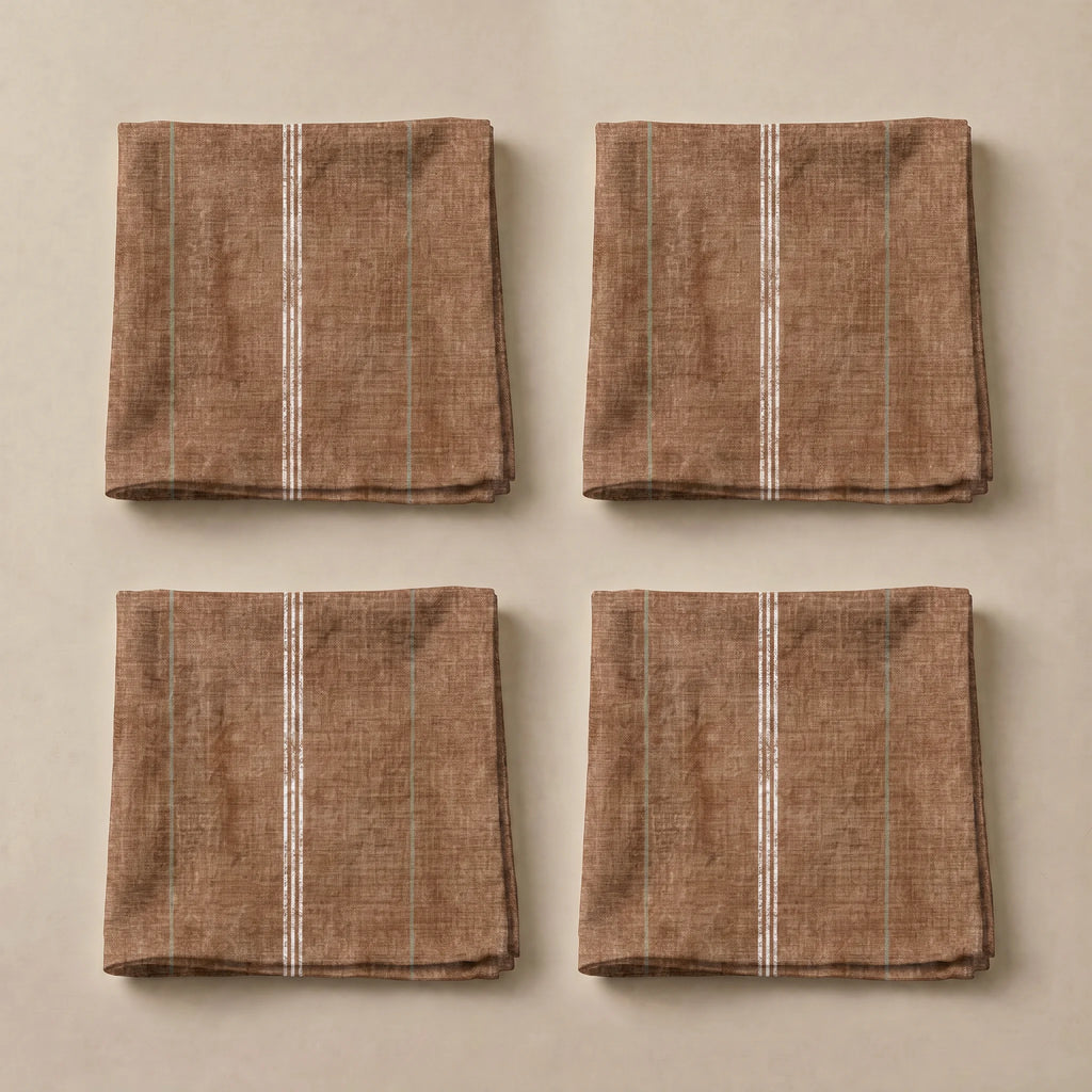 Pack de 4 unidades servilletas Eira Teja
