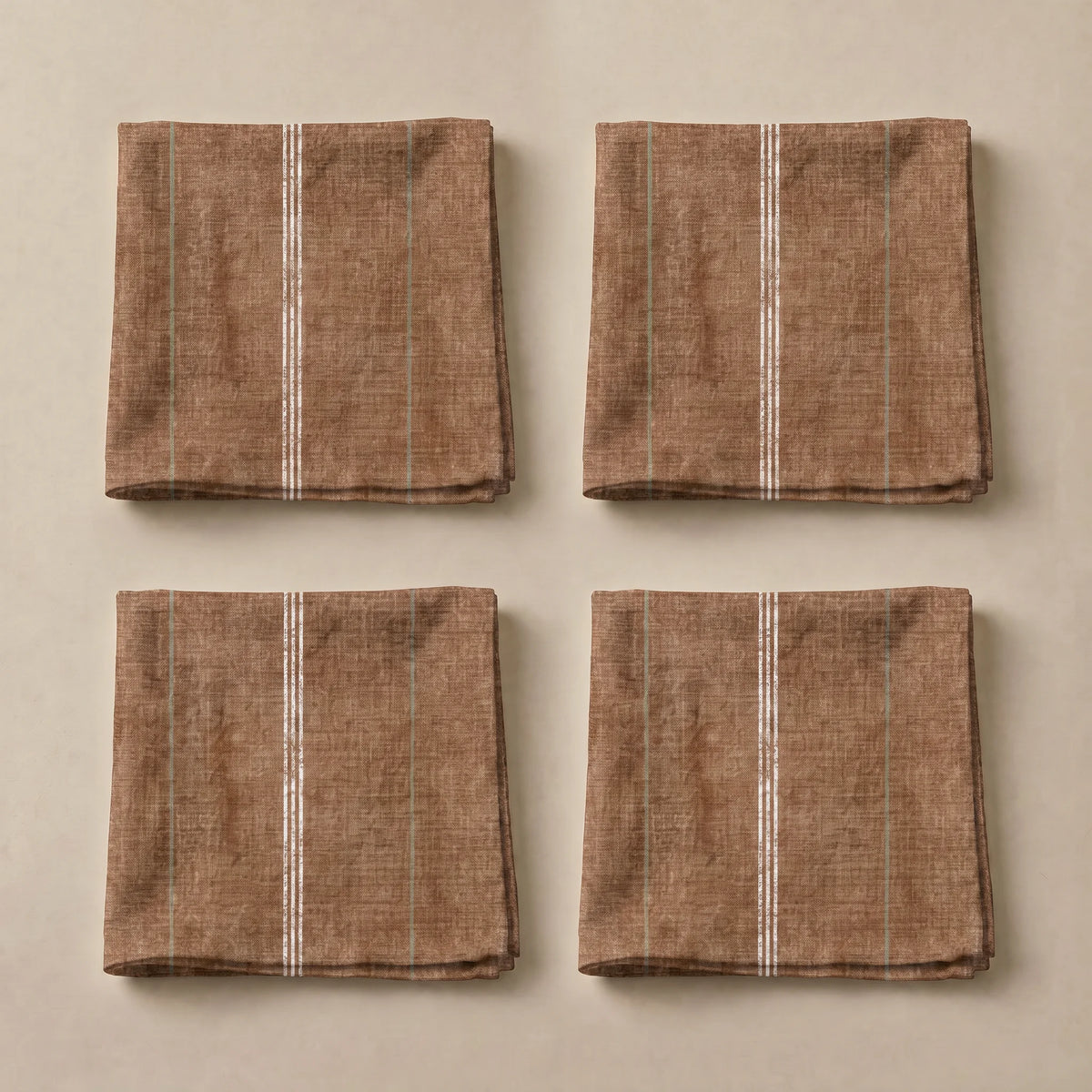 Pack de 4 unidades servilletas Eira Teja
