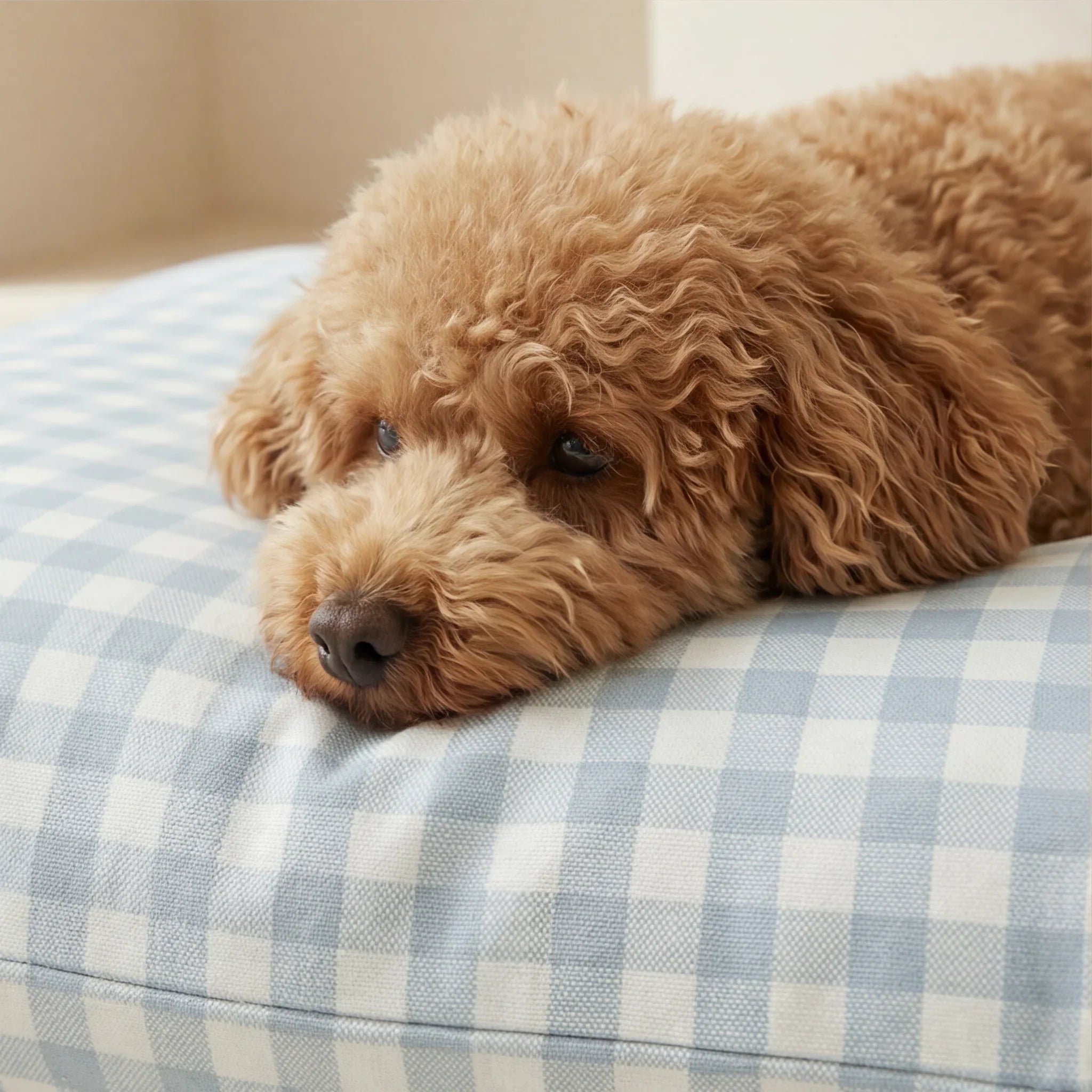Cama para mascotas desenfundable antimanchas Calafat Azul Claro