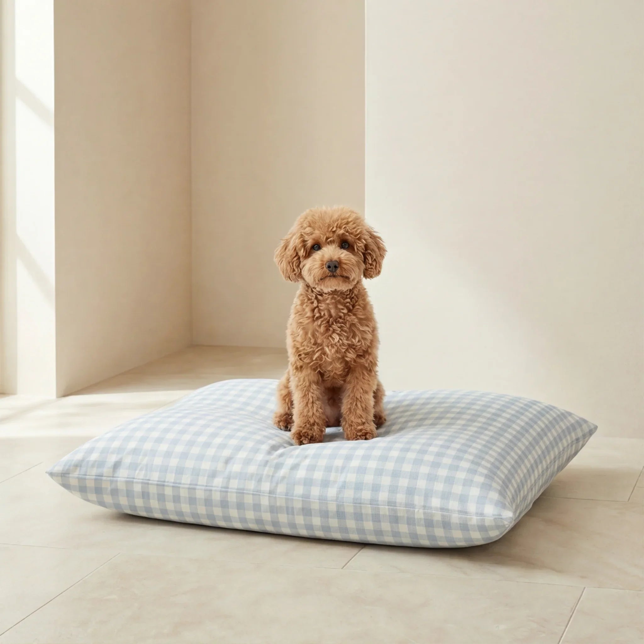 Cama para mascotas desenfundable antimanchas Calafat Azul Claro