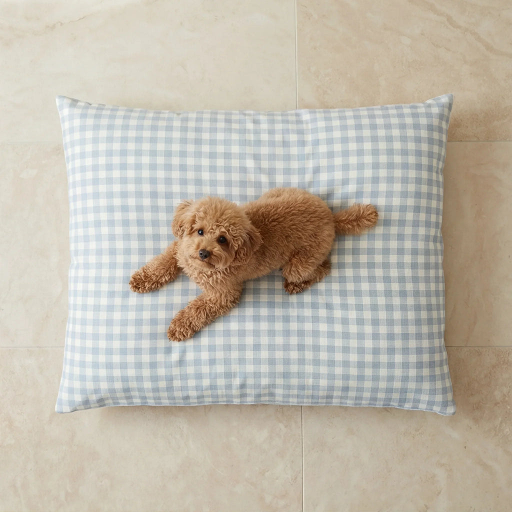 Cama para mascotas desenfundable antimanchas Calafat Azul Claro