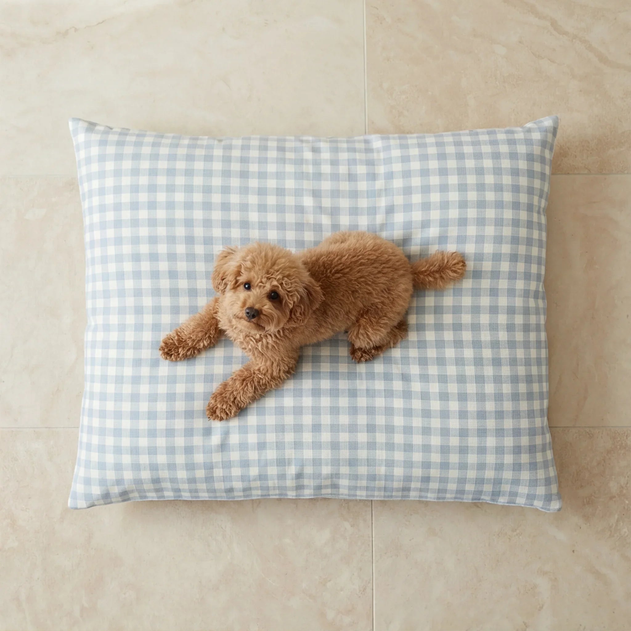 Cama para mascotas desenfundable antimanchas Calafat Azul Claro
