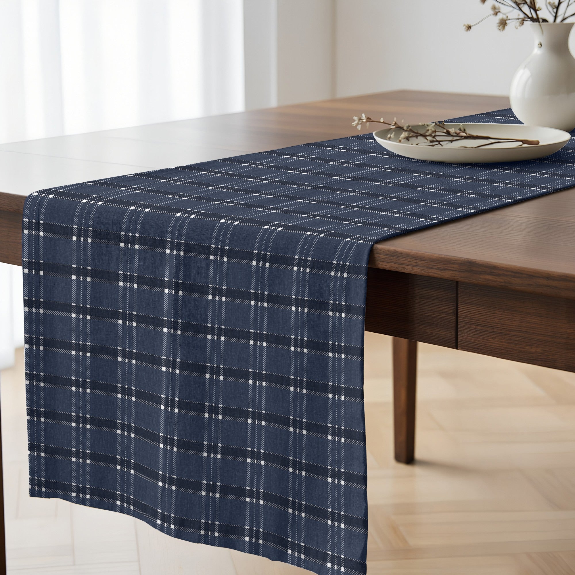 Camino de mesa 100% algodón Camilo Blue 50x150 cm