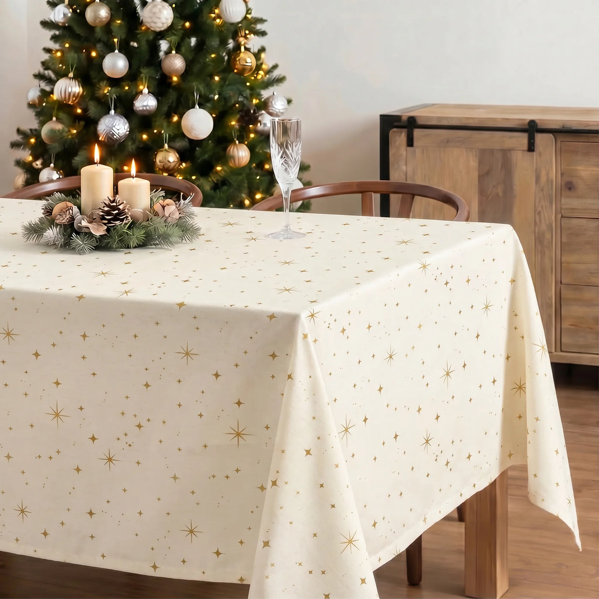 Mantel antimanchas Christmas Cielo Rojo 3