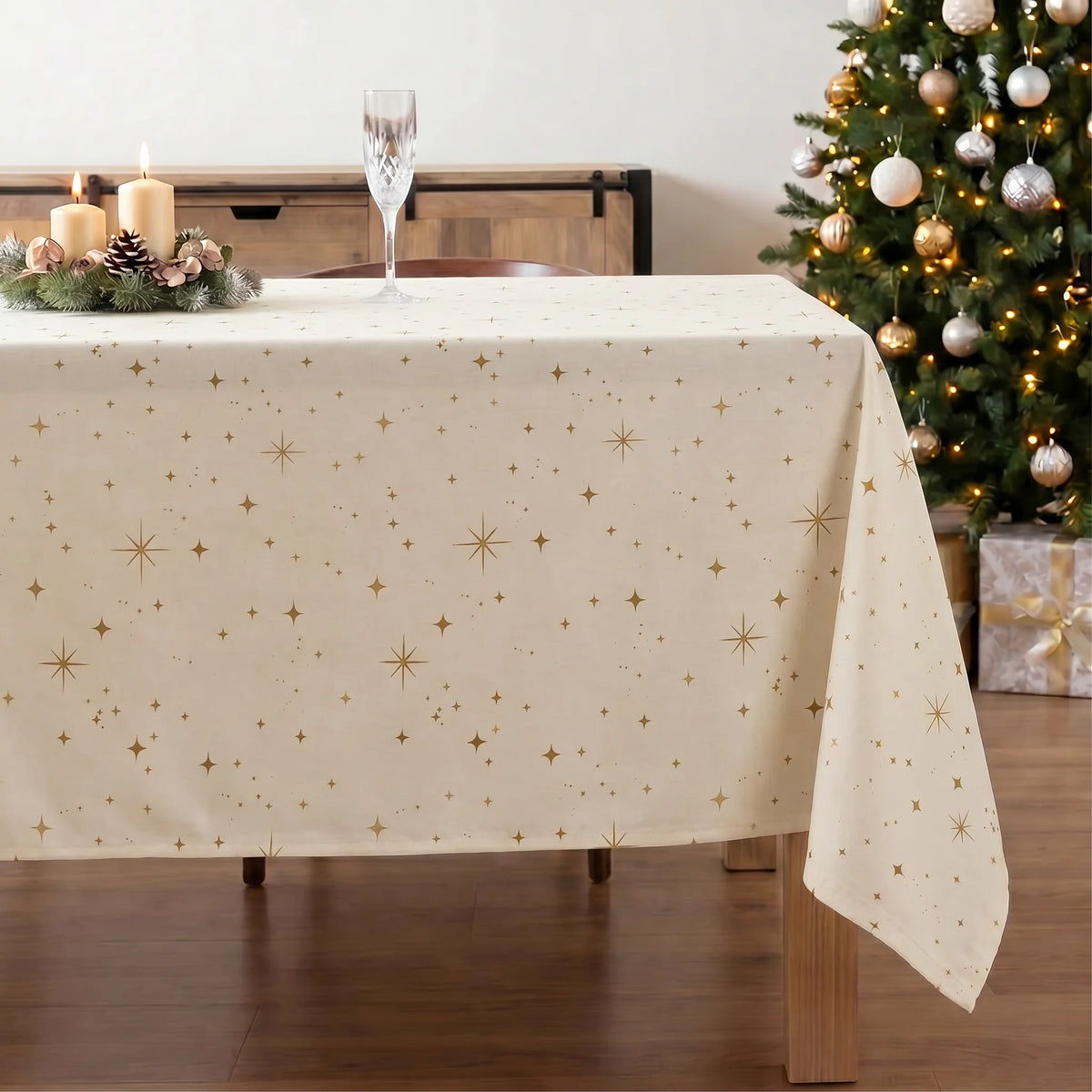 Mantel antimanchas Christmas Cielo Rojo 3