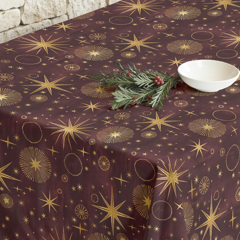 Mantel antimanchas Christmas Cielo Rojo