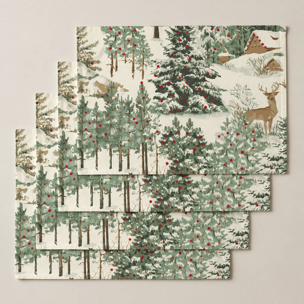 Mantel individual antimanchas pack 4 unidades Christmas Ciervo 1-100