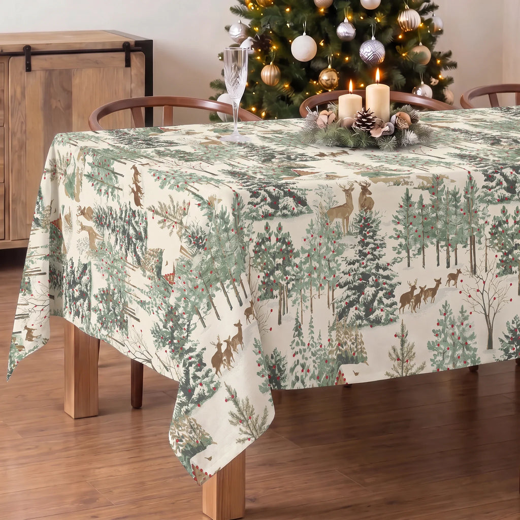 Mantel resinado antimanchas XL Christmas Ciervo 1-100