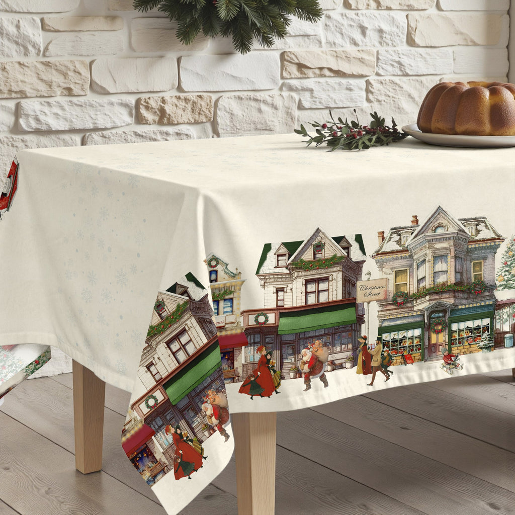 Mantel antimanchas Christmas city 100