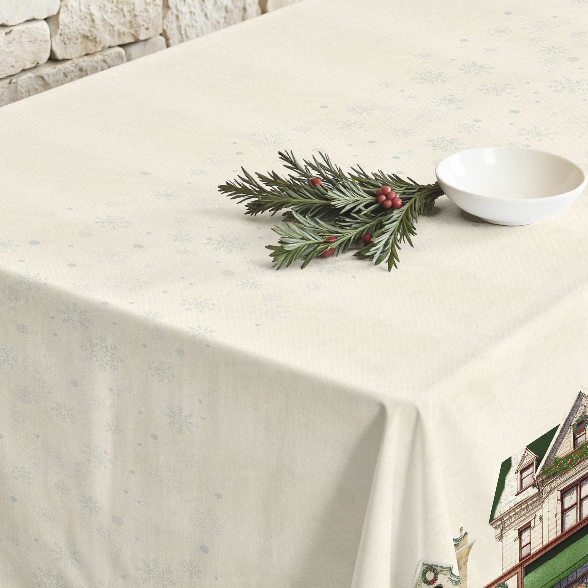 Mantel antimanchas Christmas city 100