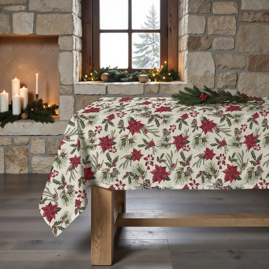 Mantel de tela Christmas Flower 1