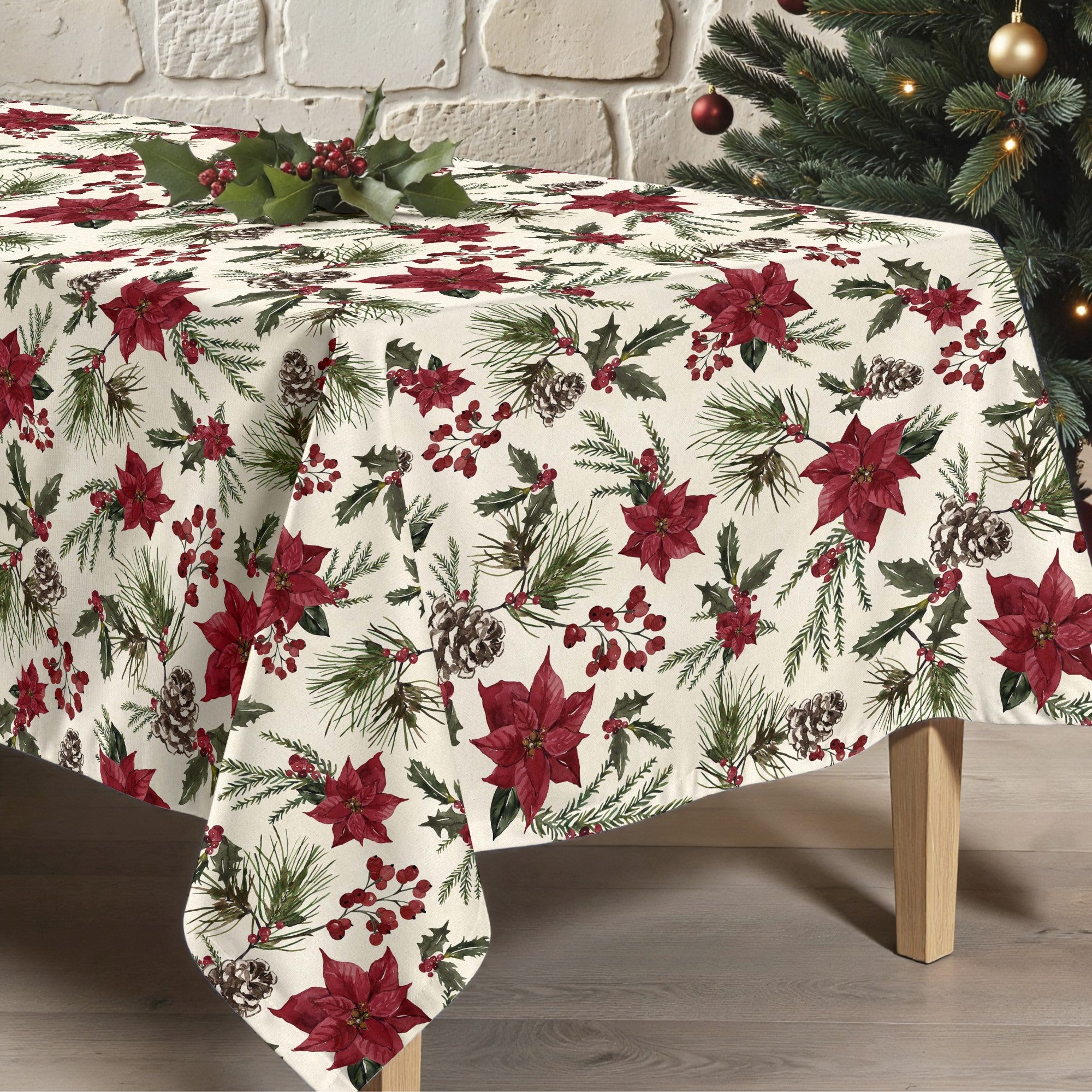 Mantel de tela Christmas Flower 1