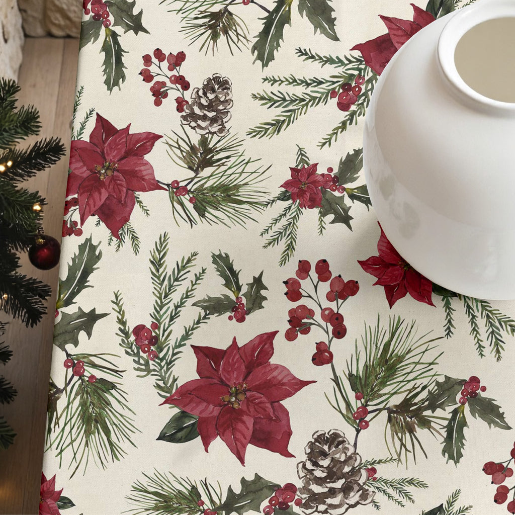 Mantel de tela Christmas Flower 1