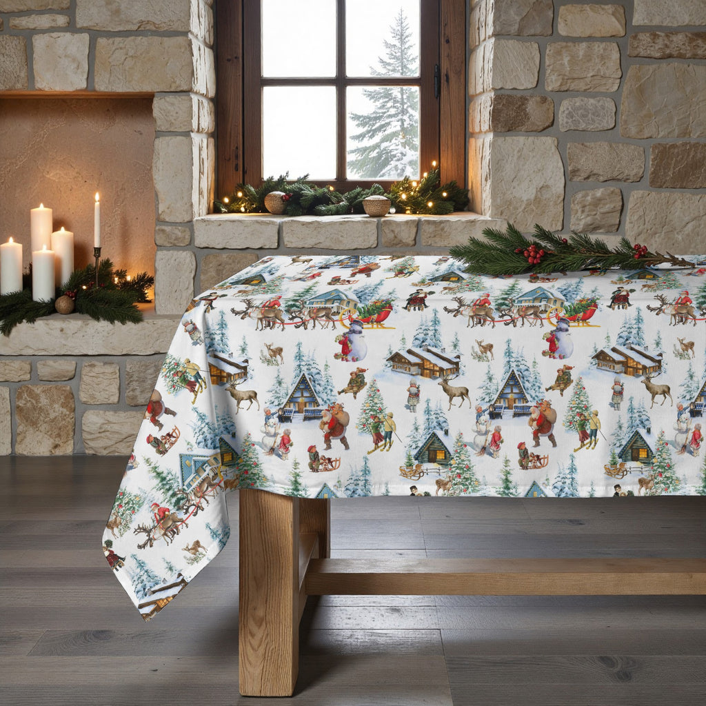 Mantel antimanchas Christmas Landscape 1