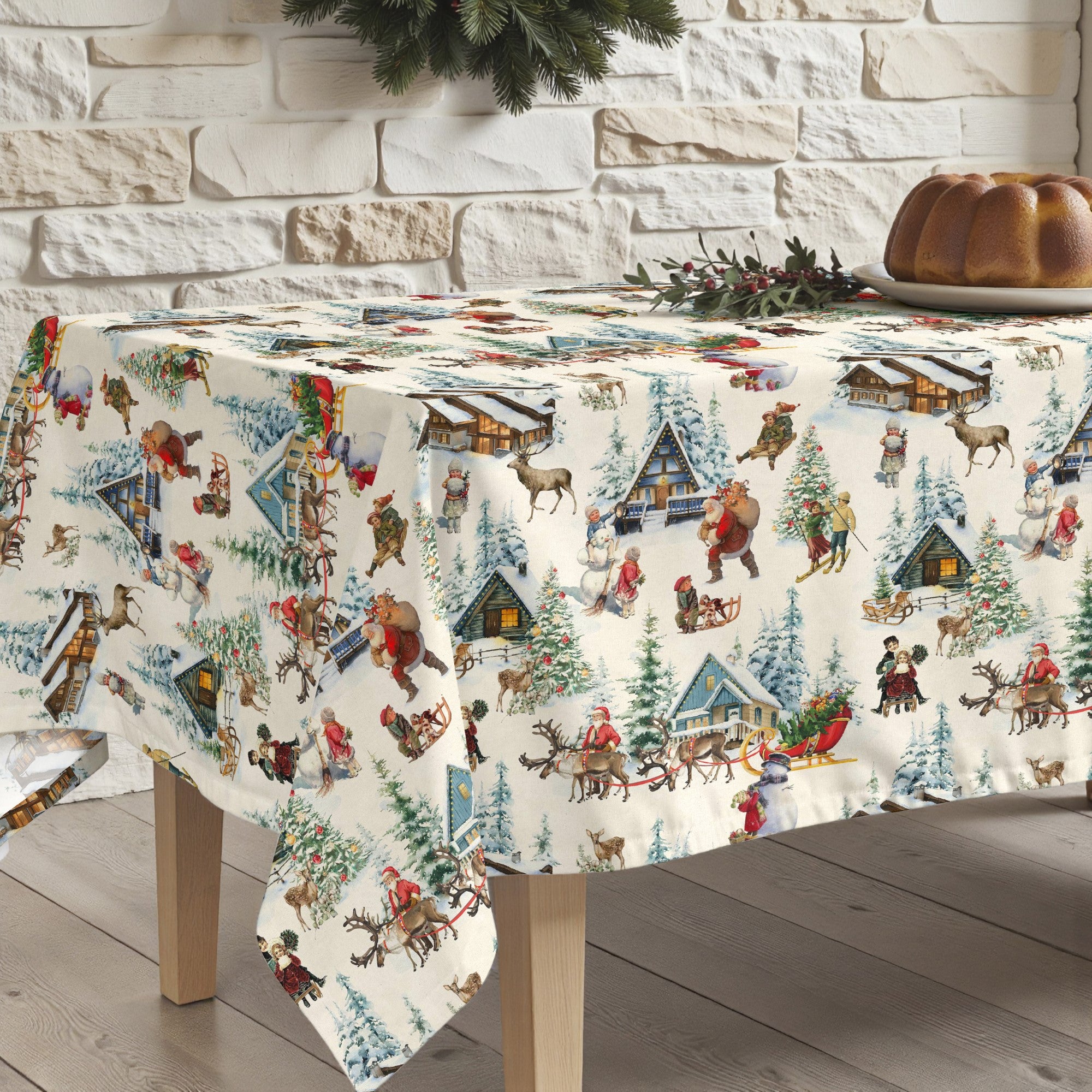 Mantel de tela Christmas Landscape 1